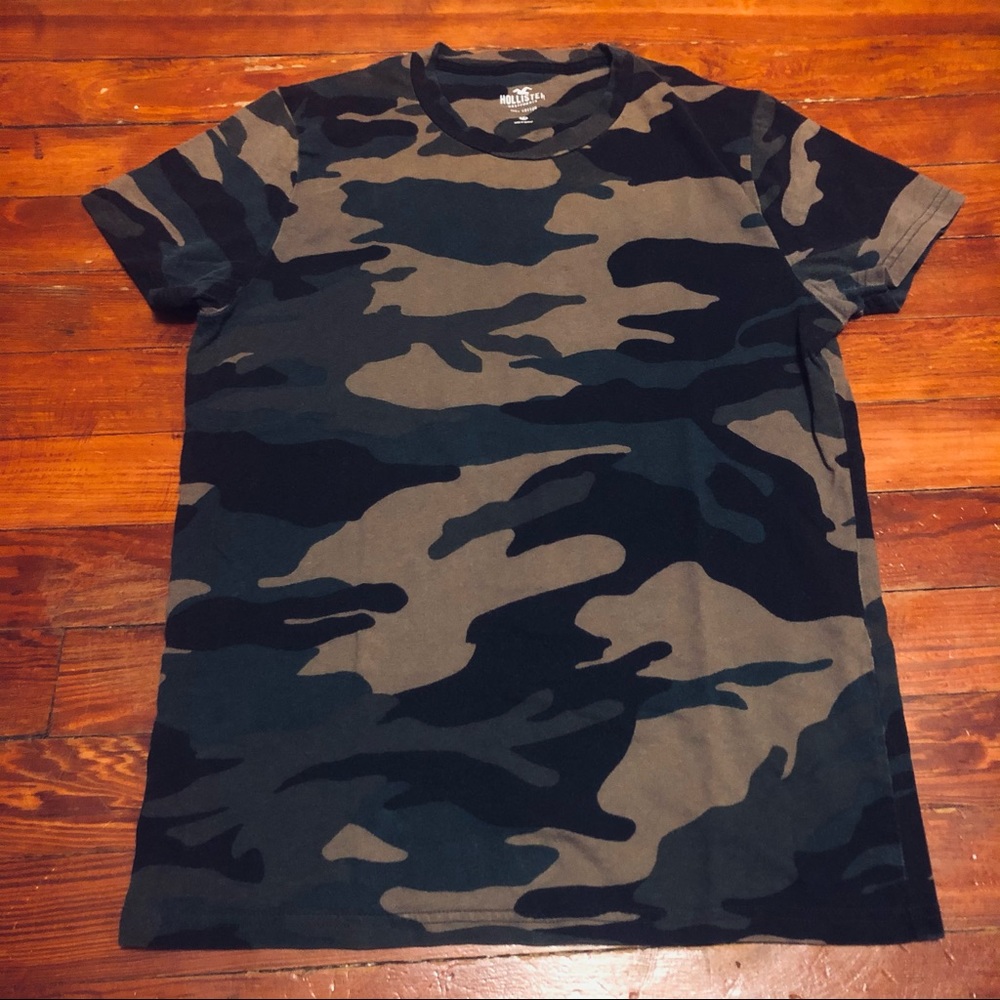 Hollister Camo T-Shirt - Green/Black